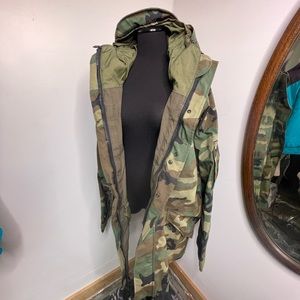Vintage Military Field Jacket in Woodland Camo